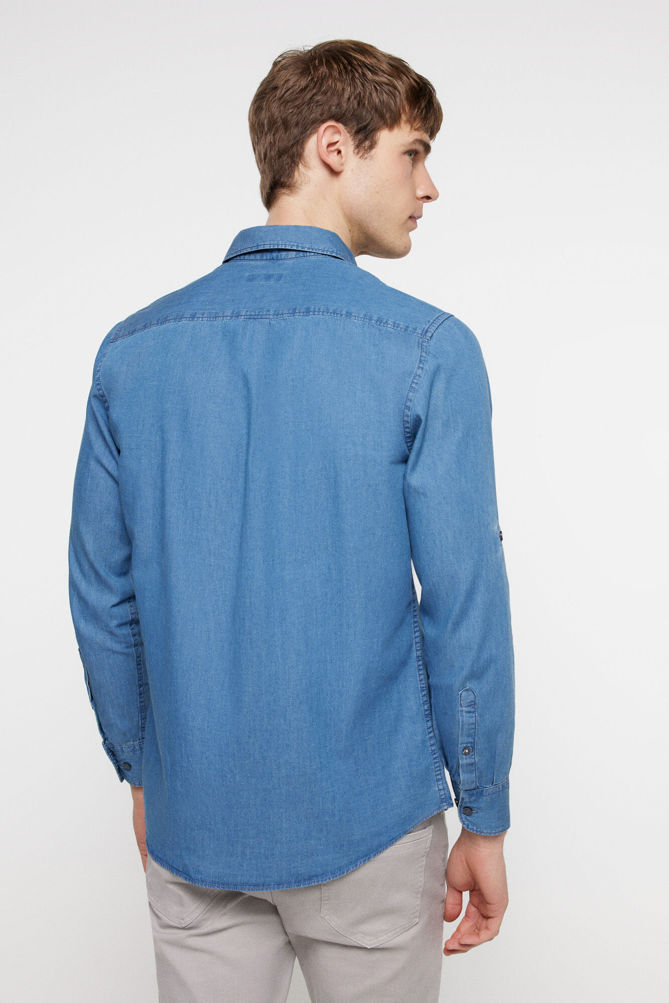 Camisa Denim lisa Camisas de hombre Springfield MX