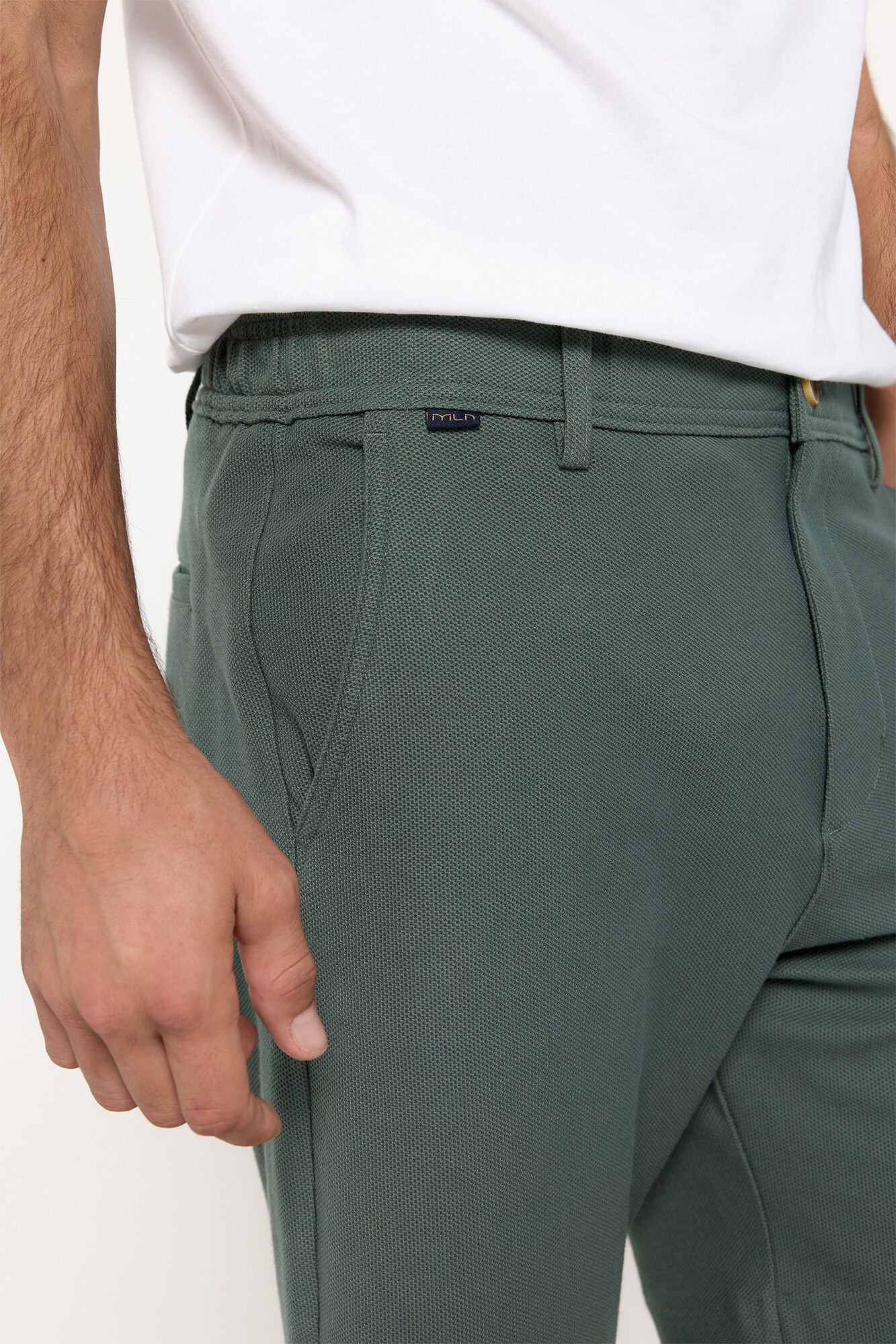 Milano Bermudas aspecto lino. Verde