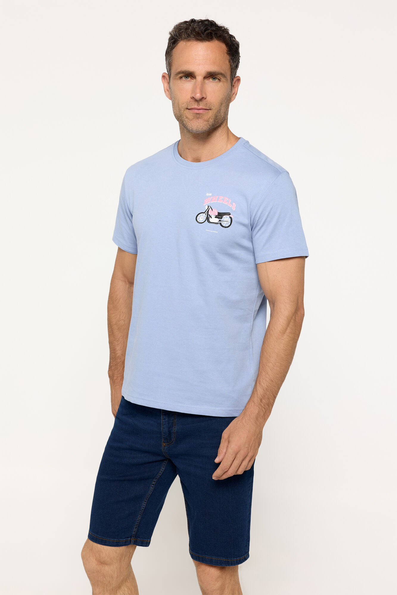 Milano Bermuda Denim Slim. Azul