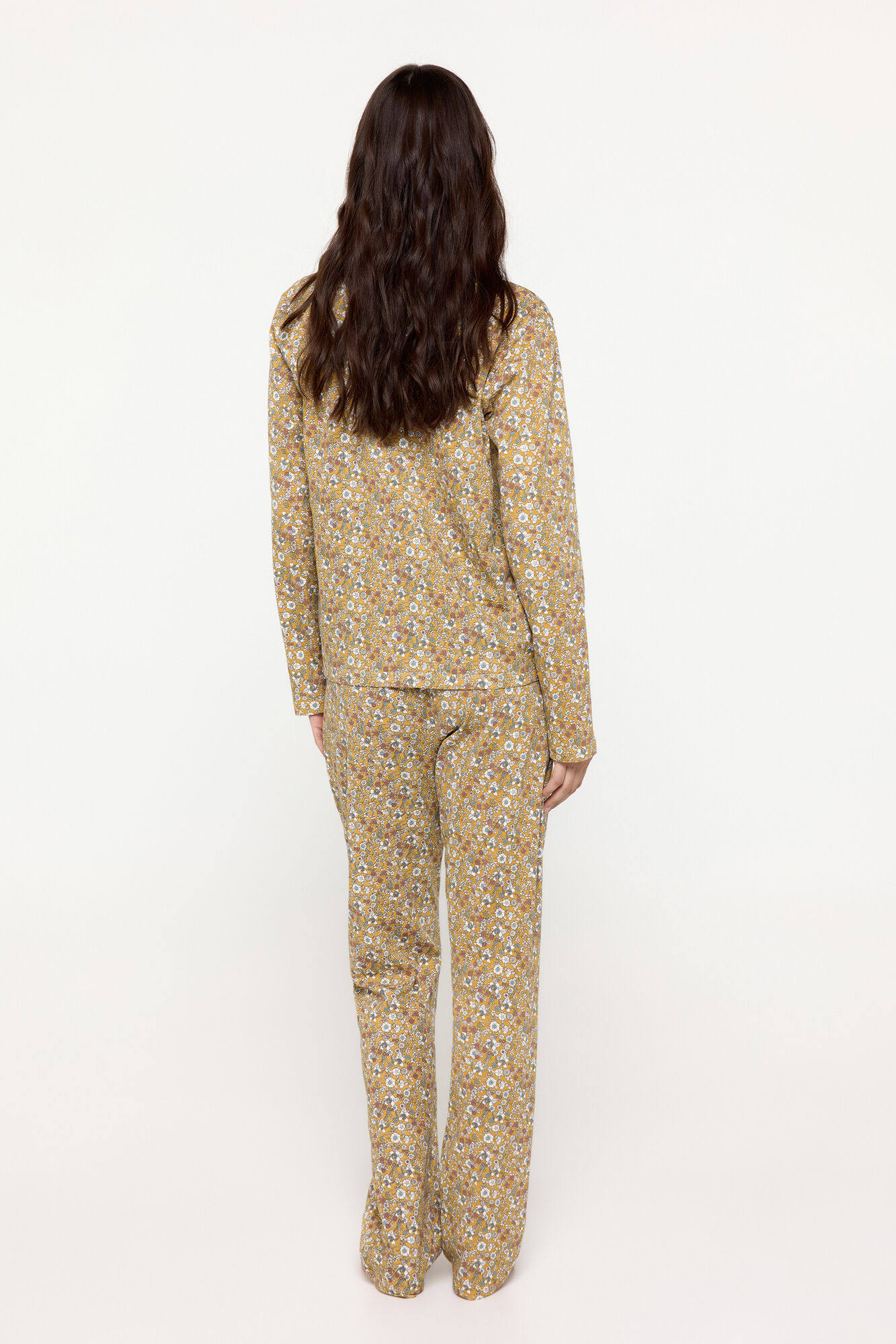 Milano Pijama camisero flores natural