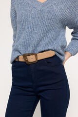 Fifty Outlet Cinturón hebilla nácar Beige