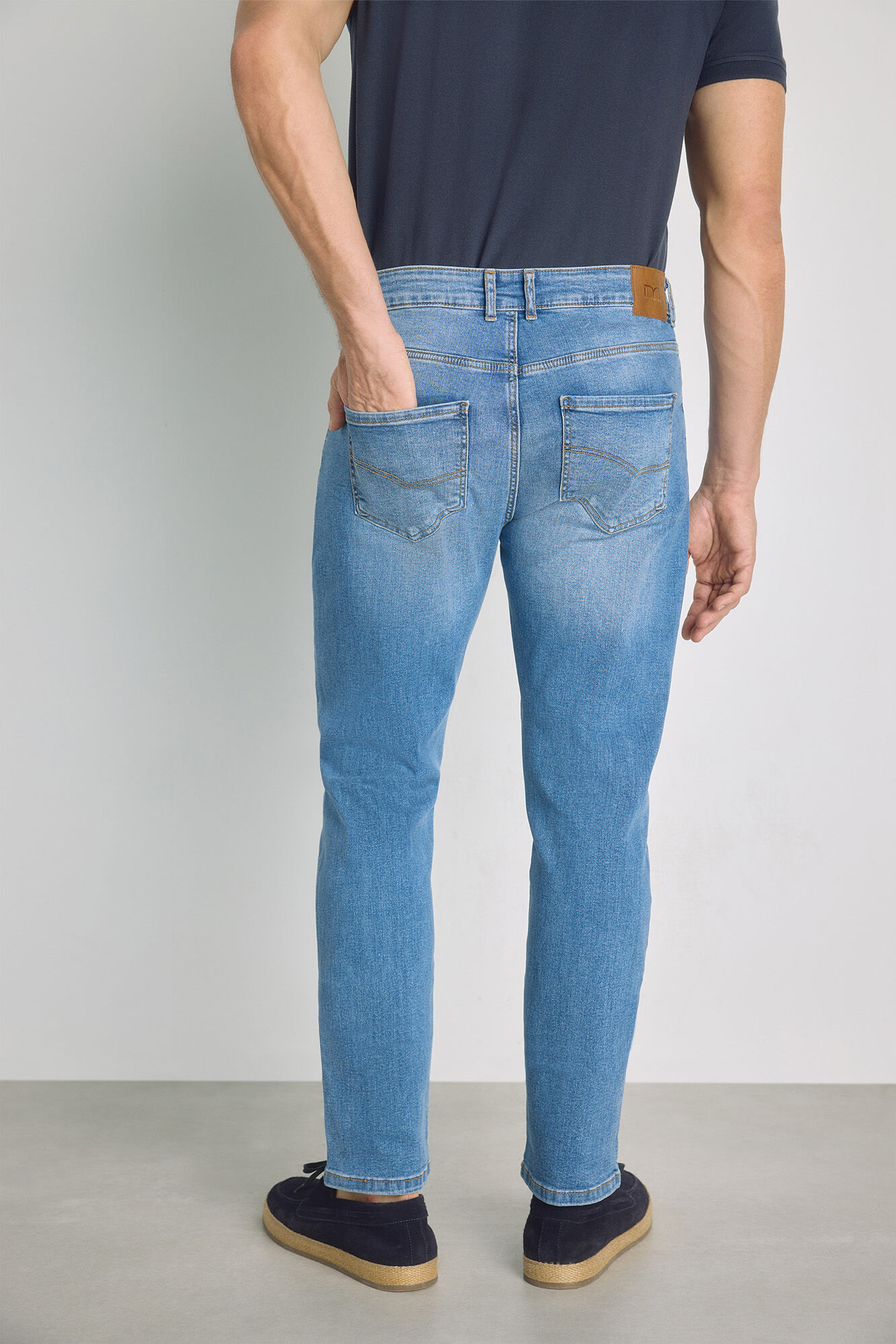 Milano Pantal&oacute;n de mezclilla slim fit Azul Claro
