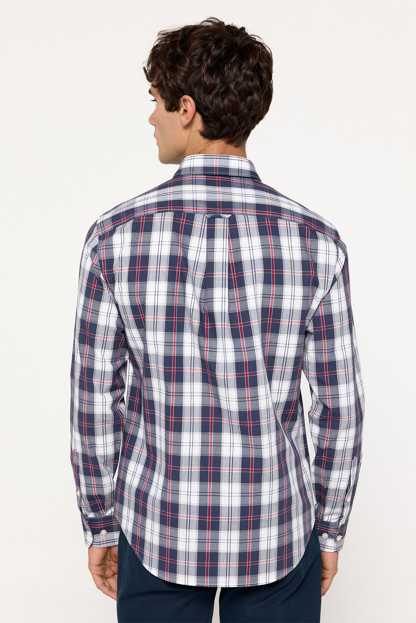 Milano Camisa Popel&iacute;n Cuadros Azul