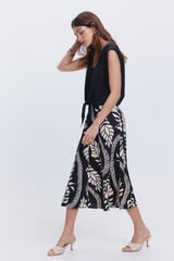 Fifty Outlet Falda midi fluida Negro