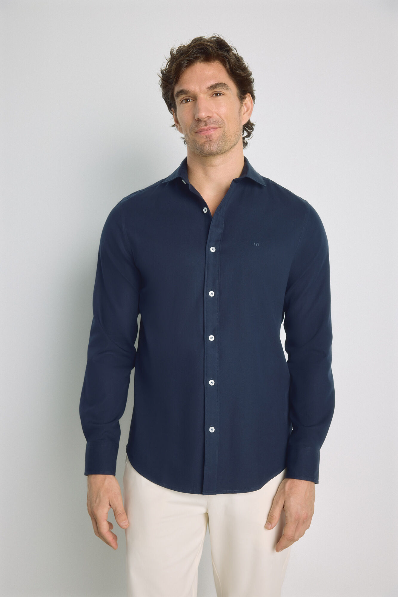 Milano Camisa lisa de manga larga