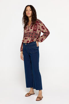 Fifty Outlet Denim Culotte Azul