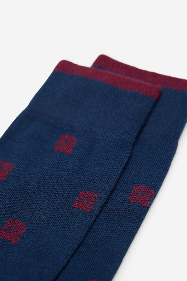 Milano Calcetines media caña print bus Navy