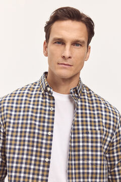 Fifty Outlet Camisa Twill Cuadros Azul