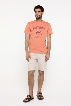 Fifty Outlet Playera manga corta. 100% algodón. Granate