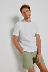 Milano Playera b&aacute;sica con logo bordado Blanco