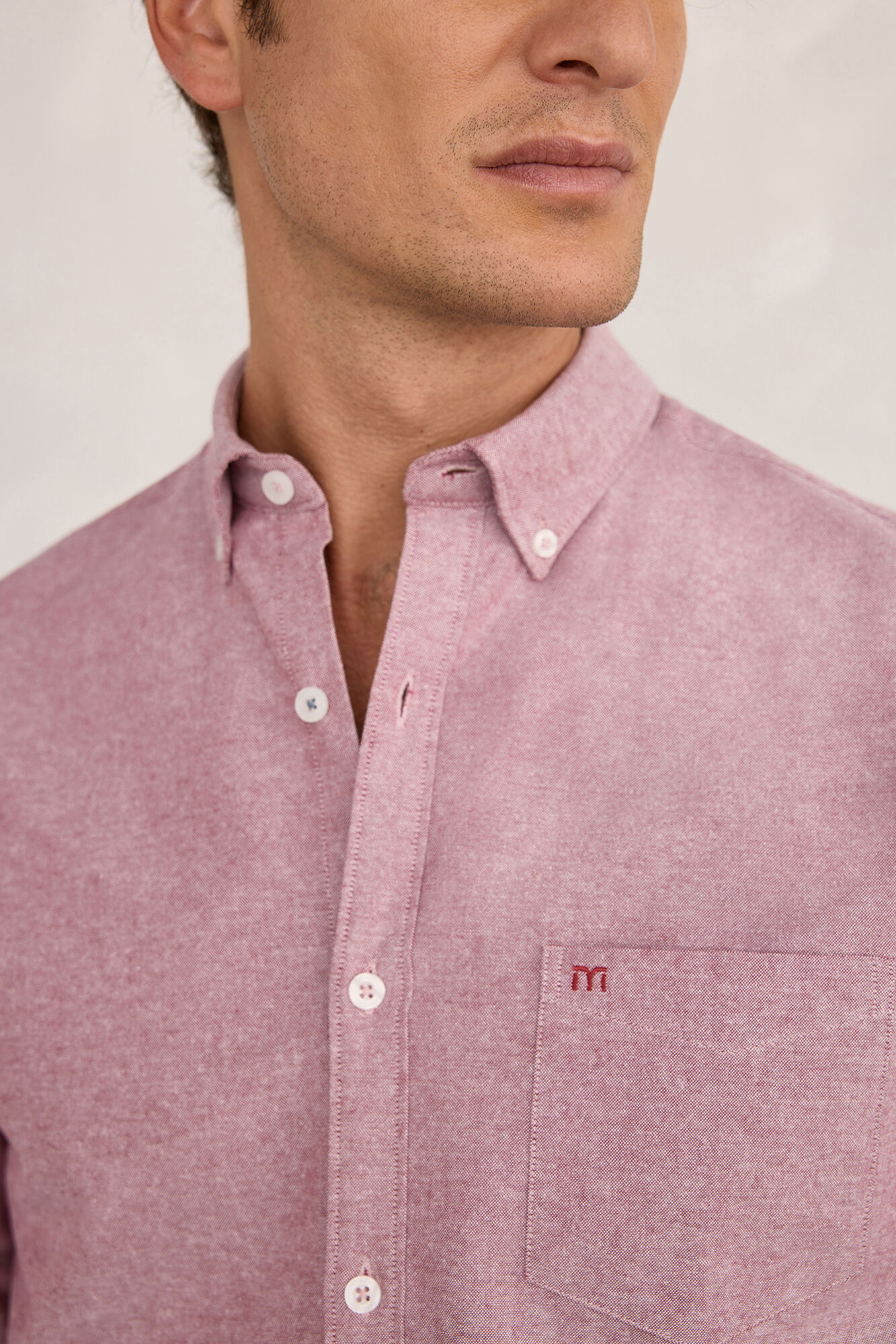 Milano Camisa deportiva Oxford Granate