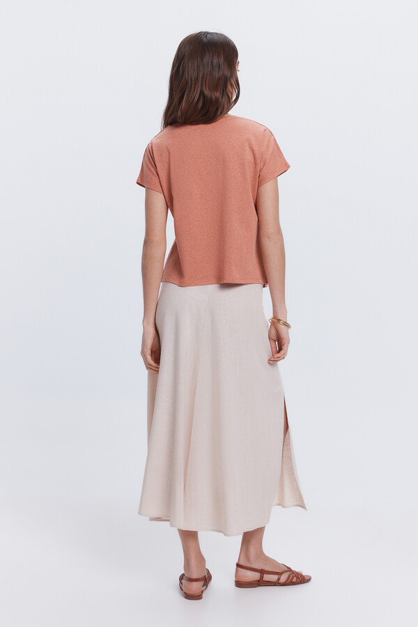 Milano Camiseta mezcla lurex Naranja