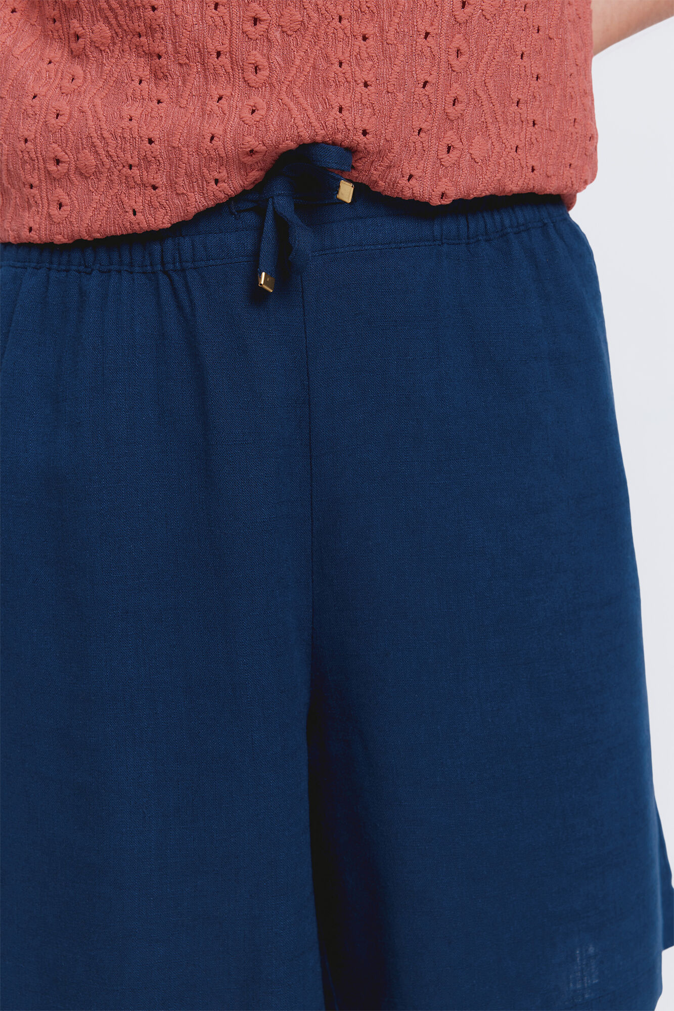 Milano Bermuda de lino Azul