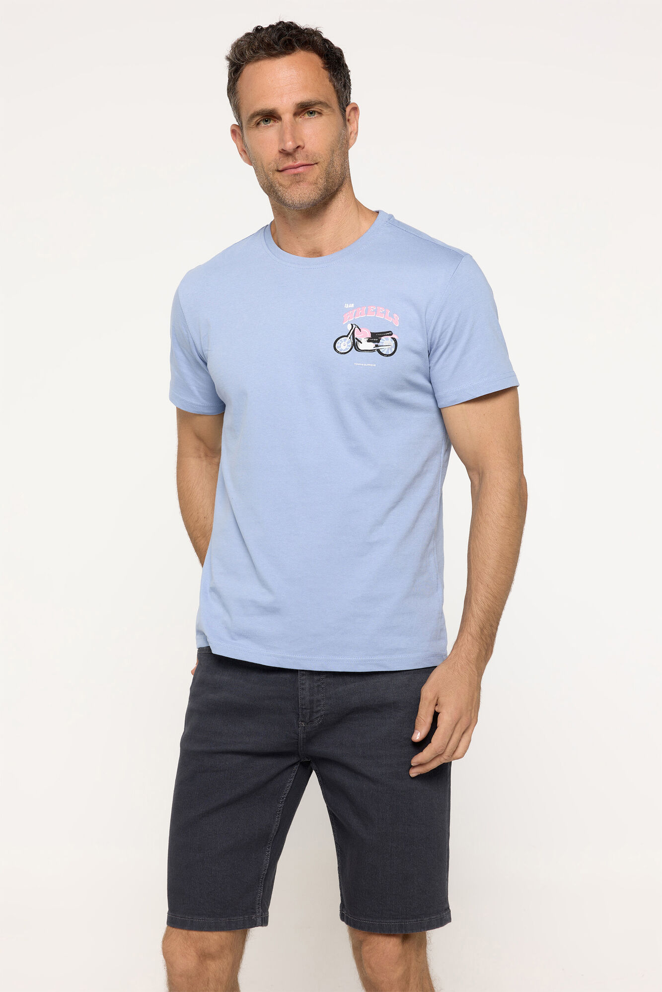 Milano Bermuda Denim Slim. Gris