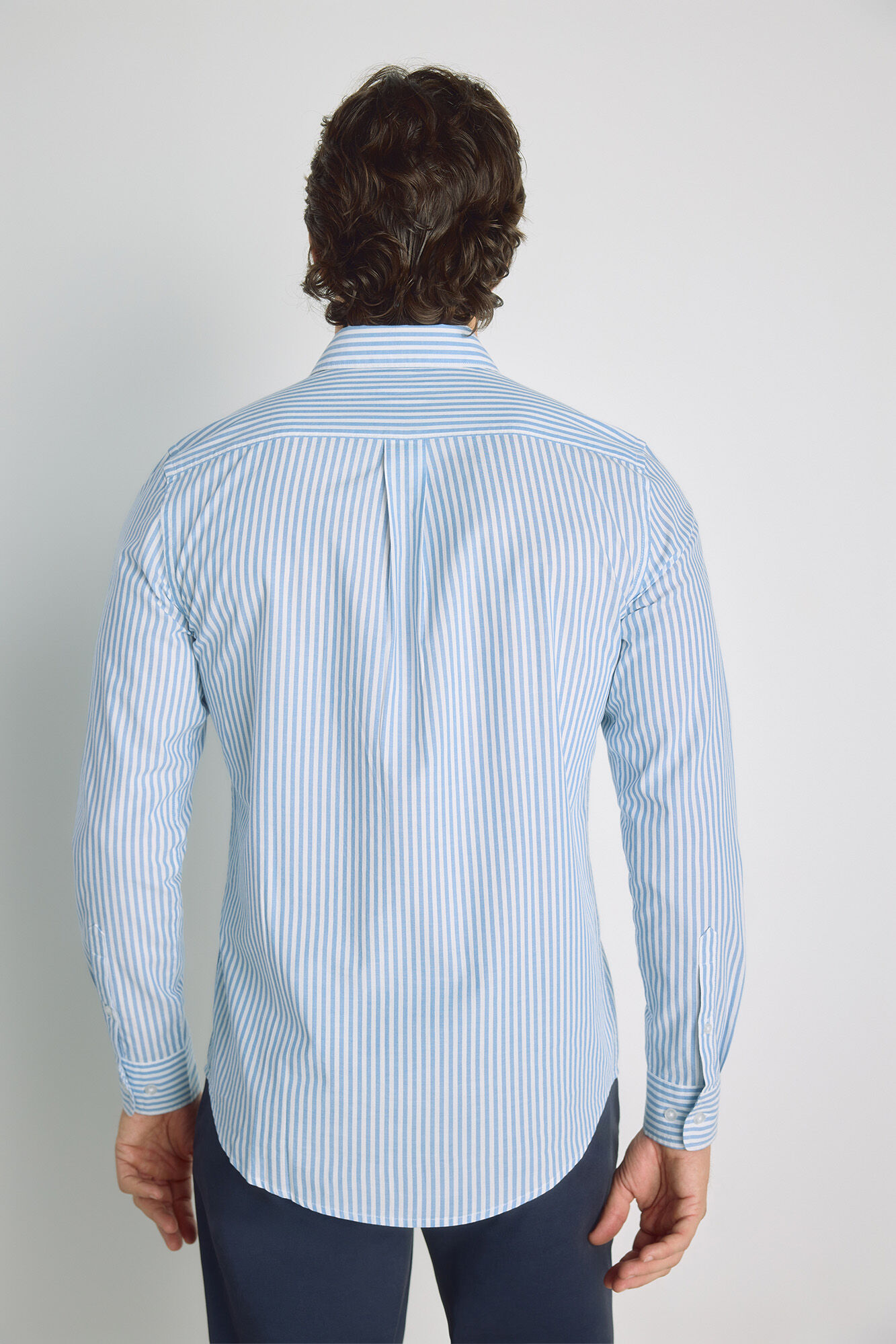 Milano Camisa de rayas manga larga Azul