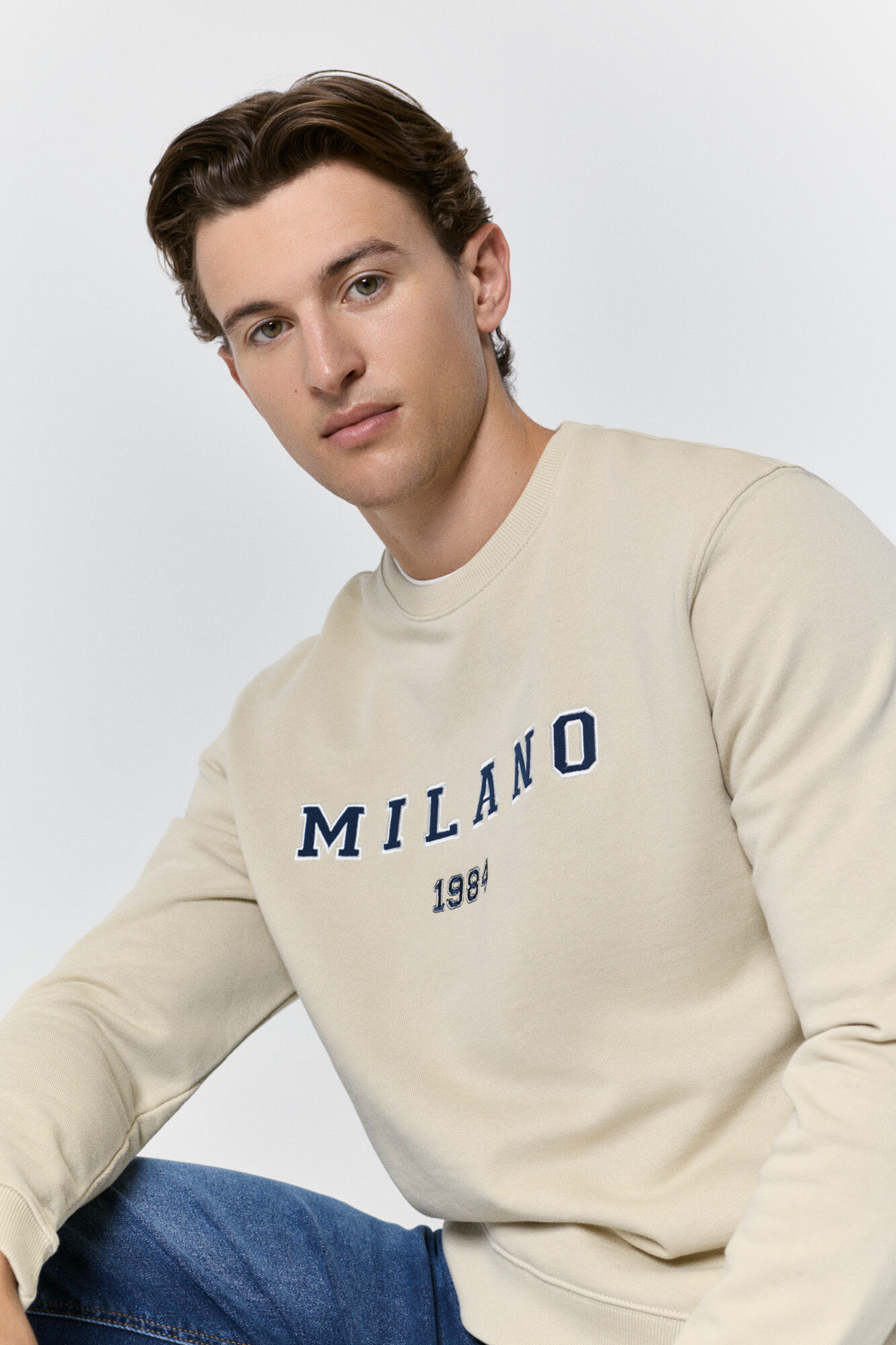 Milano Sudadera de cuello redondo y corte regular