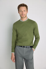 Milano Su&eacute;ter cuello redondo ajustado Verde