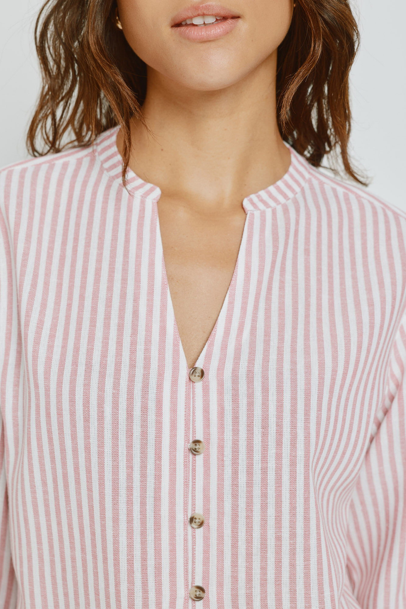 Milano Blusa de rayas Rosa