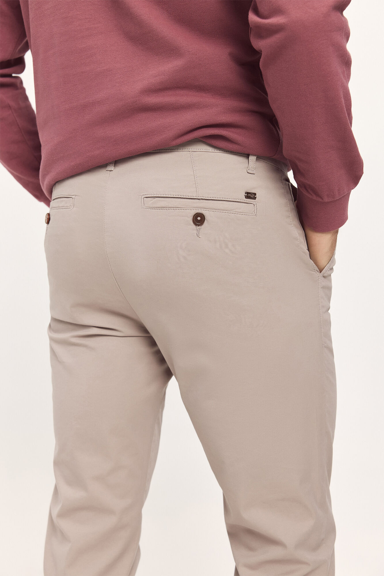 Milano Pantal&oacute;n Chino B&aacute;sico Liso Beige