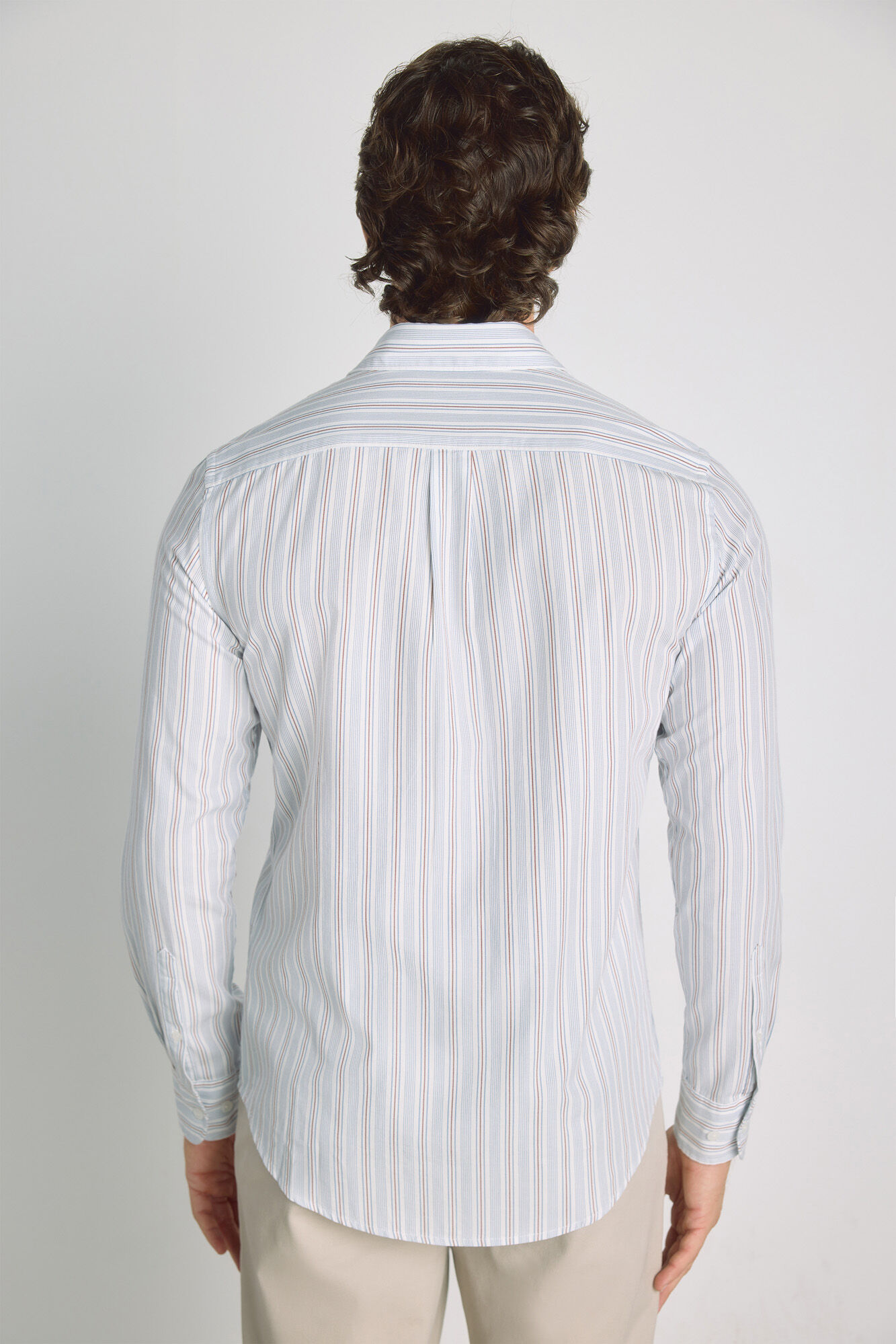 Milano Camisa de rayas manga larga Navy