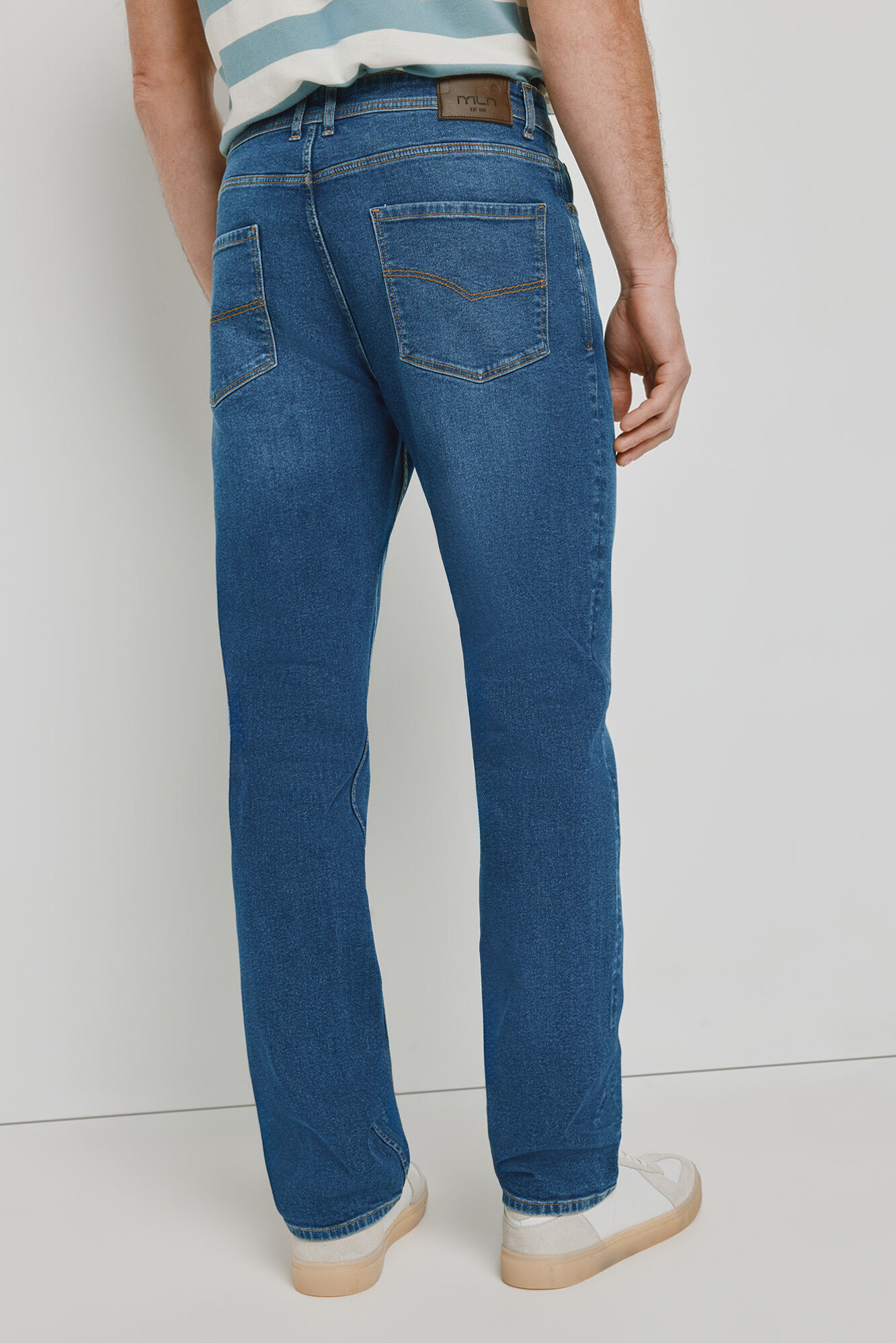 Milano Pantal&oacute;n de mezclilla regular fit Azul