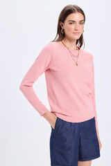 Milano Jersey de algodón con detalle de lurex Rosa