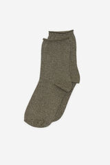 Fifty Outlet Calcetines de lúrex Kaki Oscuro