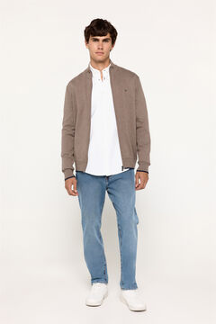 Fifty Outlet Chaqueta Punto Cremallera Arena