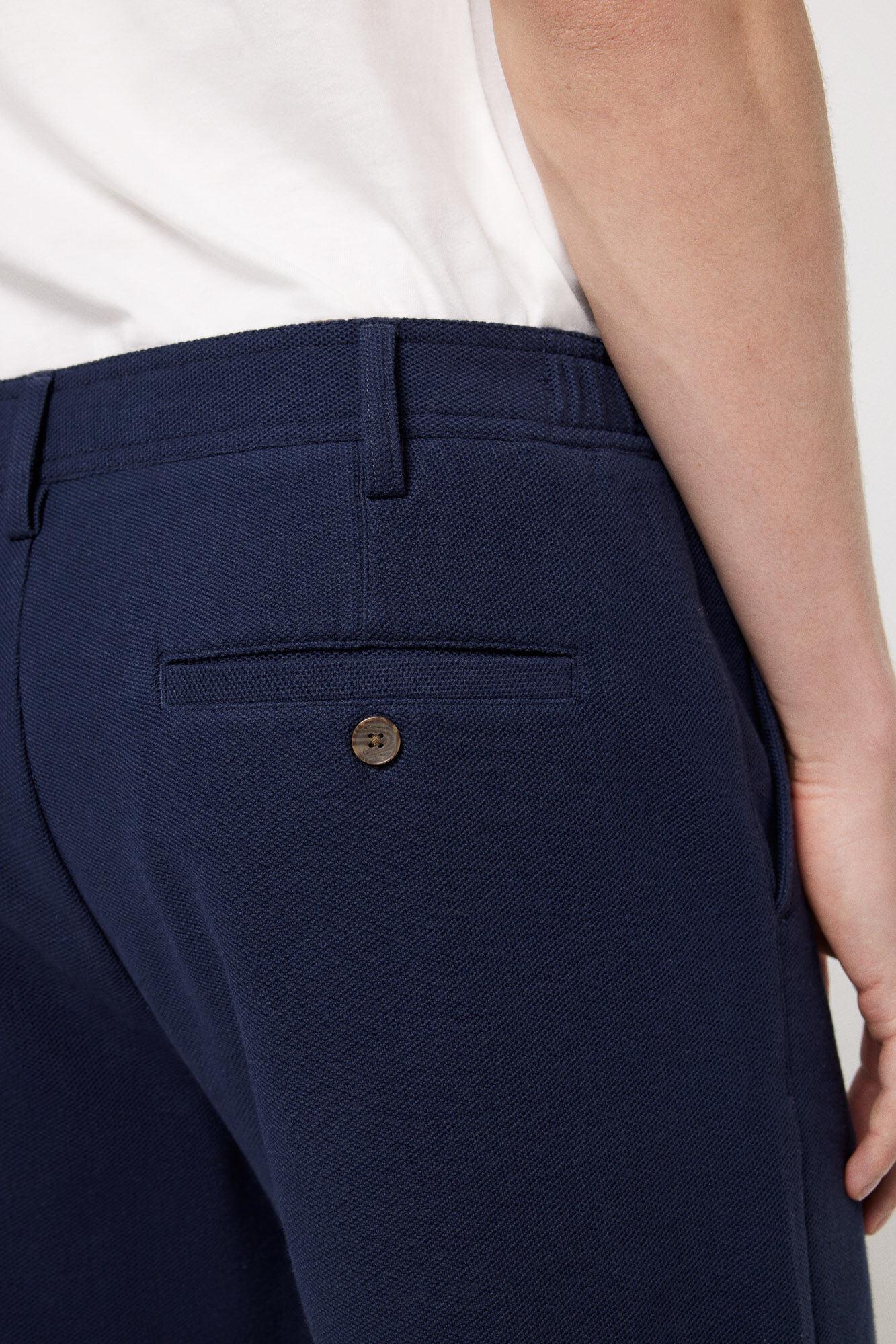 Milano Bermudas aspecto lino. Azul