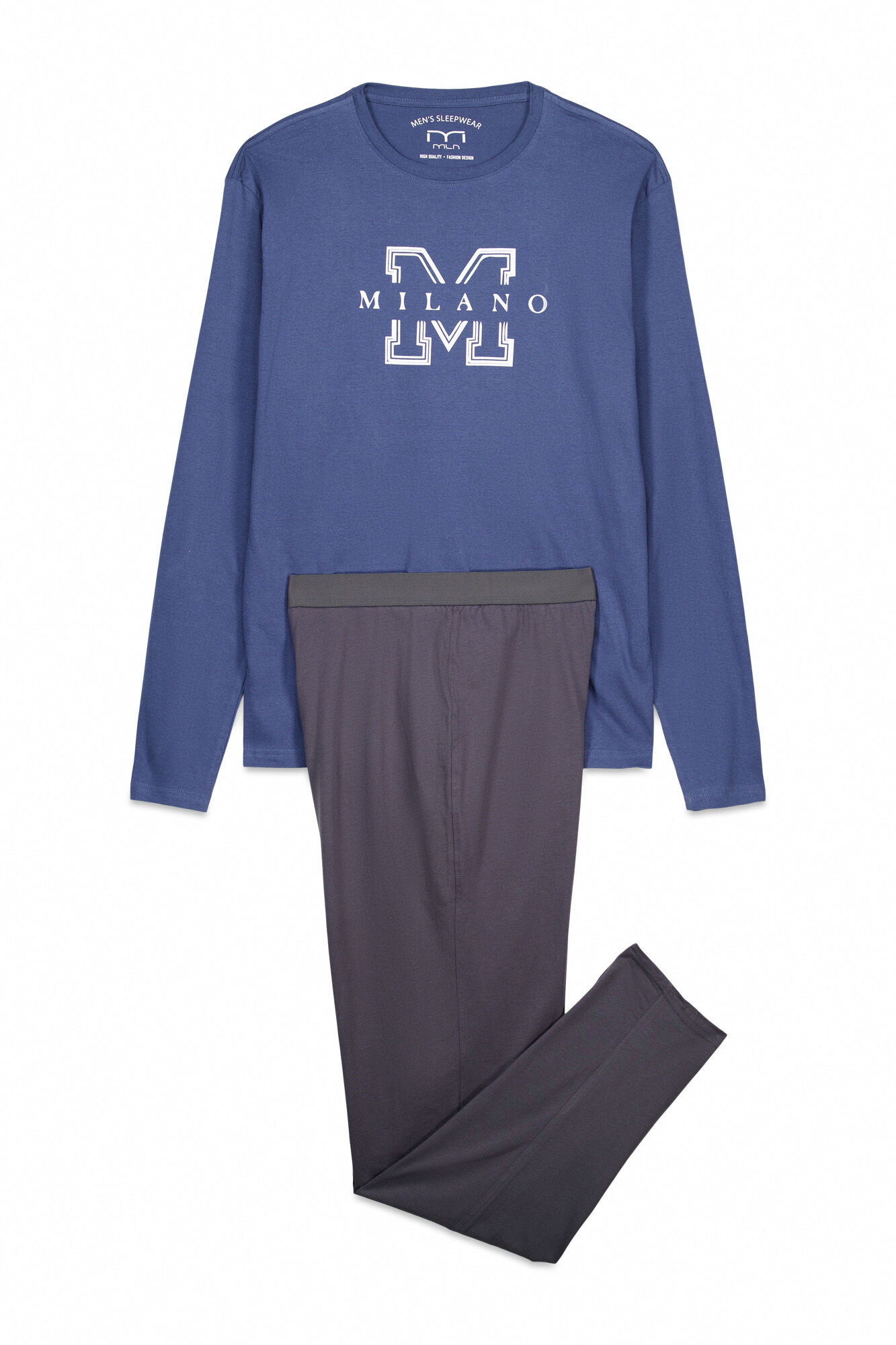 Milano Pijama con logo grande Azul