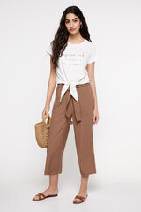 Milano Pantal&oacute;n culotte crop Tostado