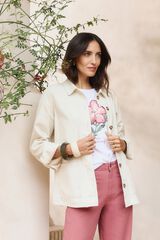 Milano Chamarra cuello solapa Marfil