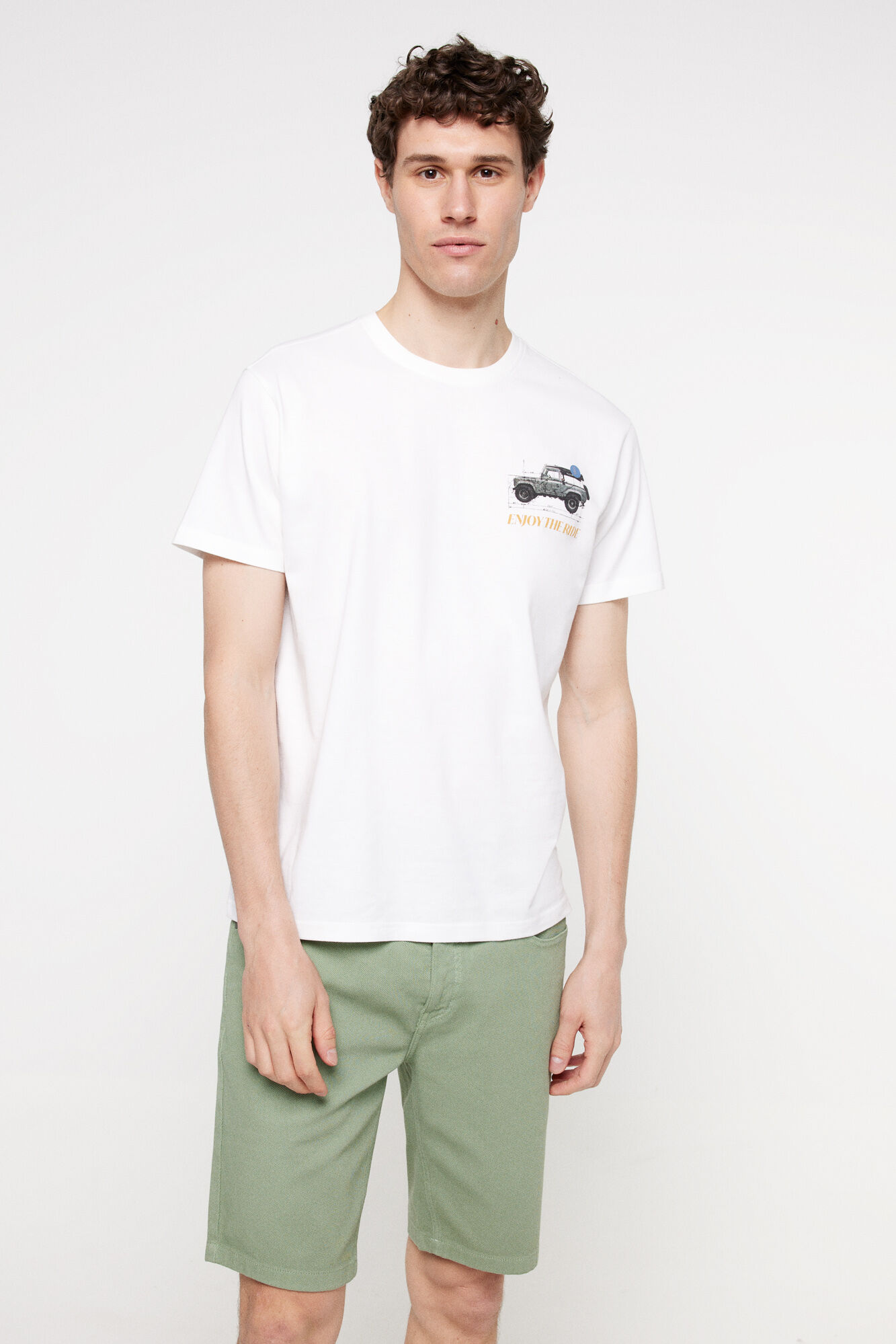 Milano Bermudas denim estructura. Verde