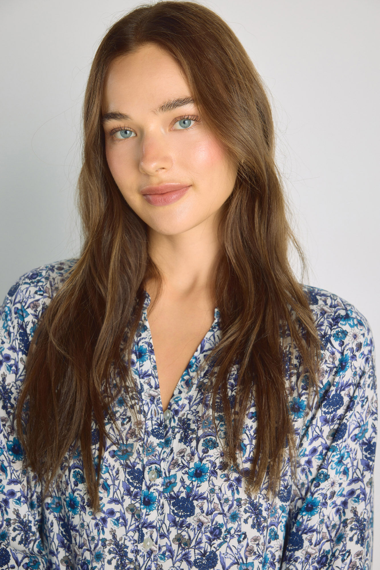 Milano Vestido escote pico Azul Claro
