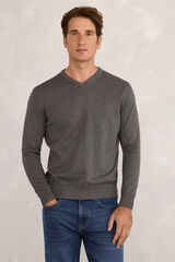 Milano Jersey básico en pico Gris Oscuro