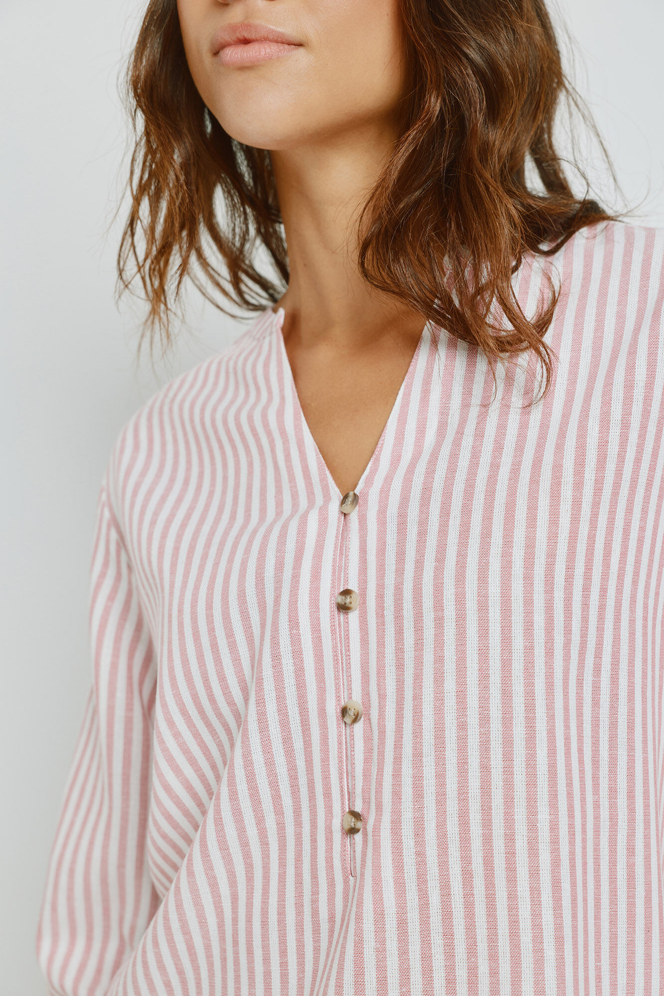 Milano Blusa de rayas Rosa