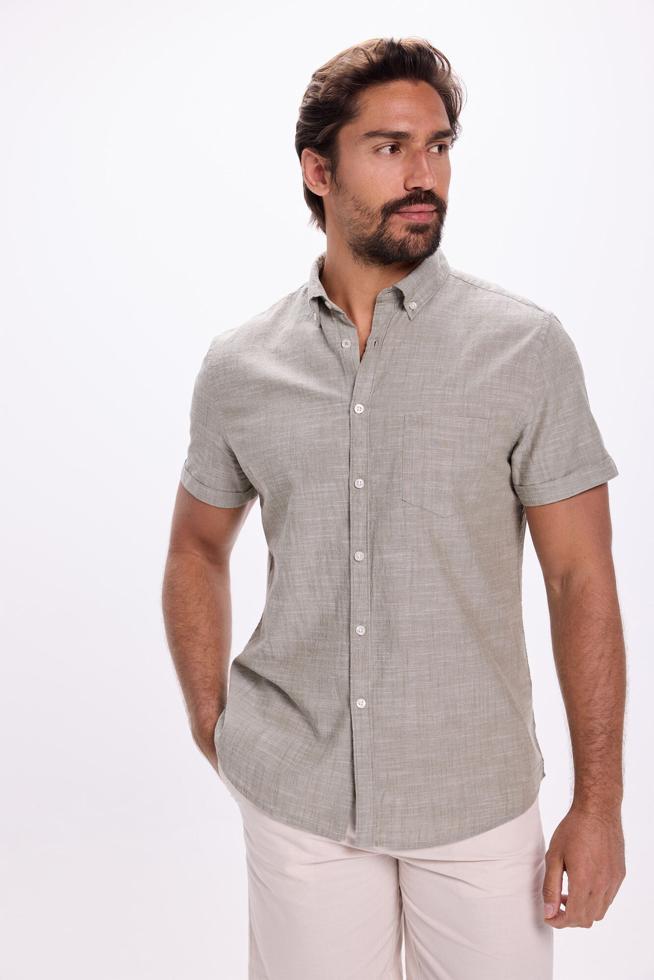 Milano Camisa Slub Lisa