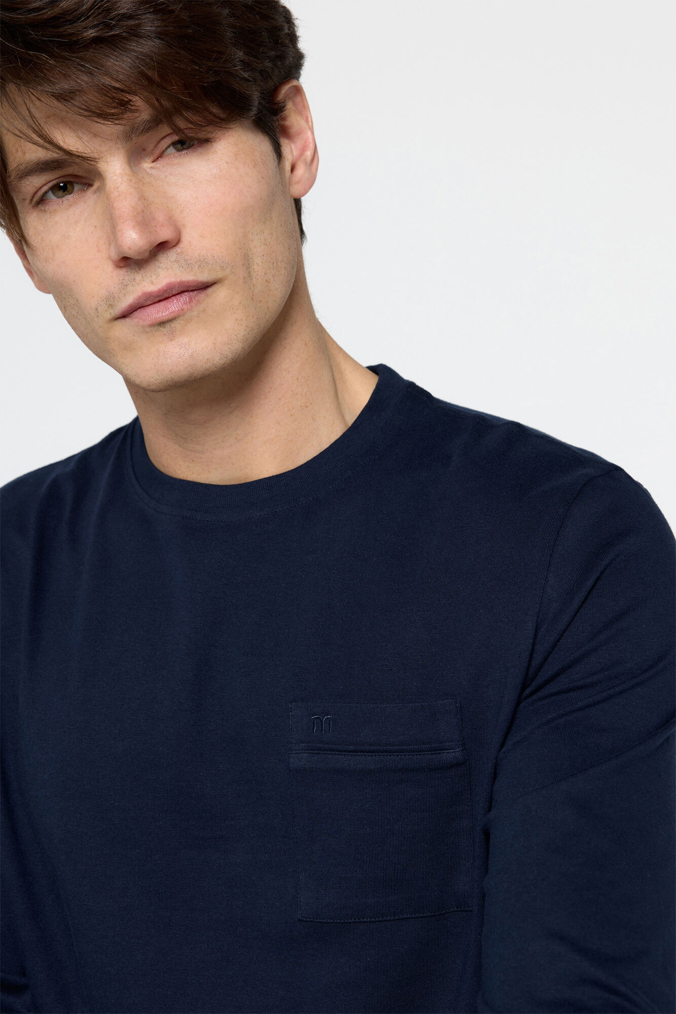 Milano Pijama largo single jersey monocolor Navy