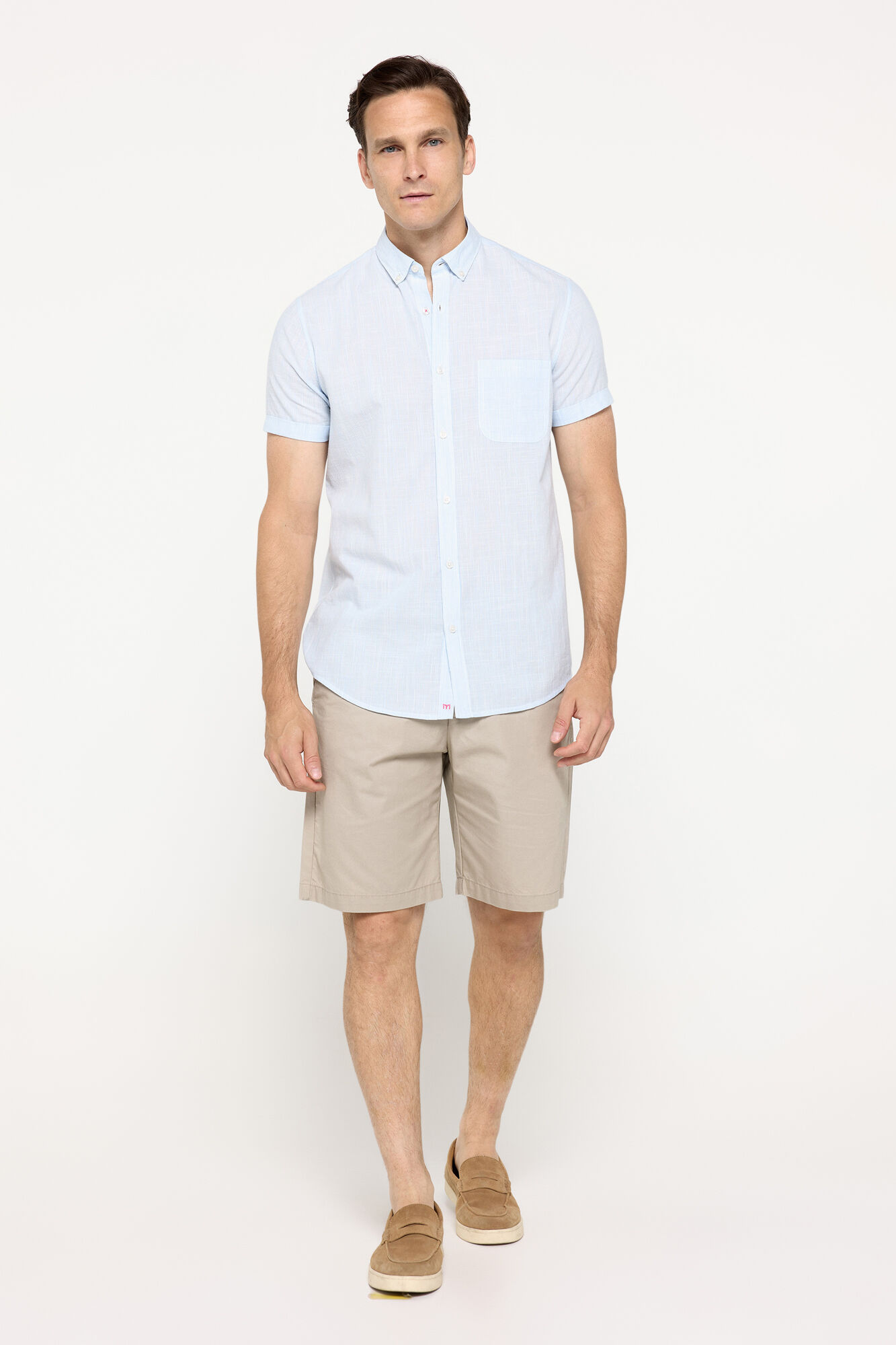 Milano Camisa sport a rayas de manga corta