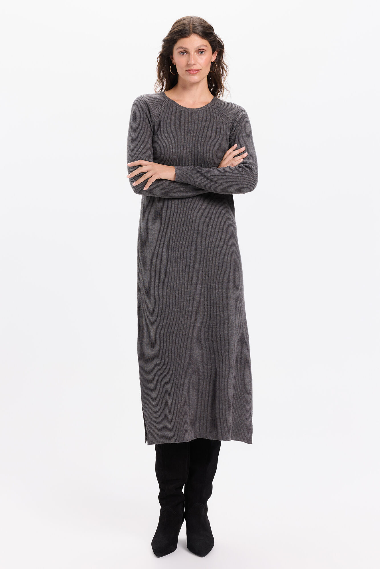 Milano Vestido midi de tejido