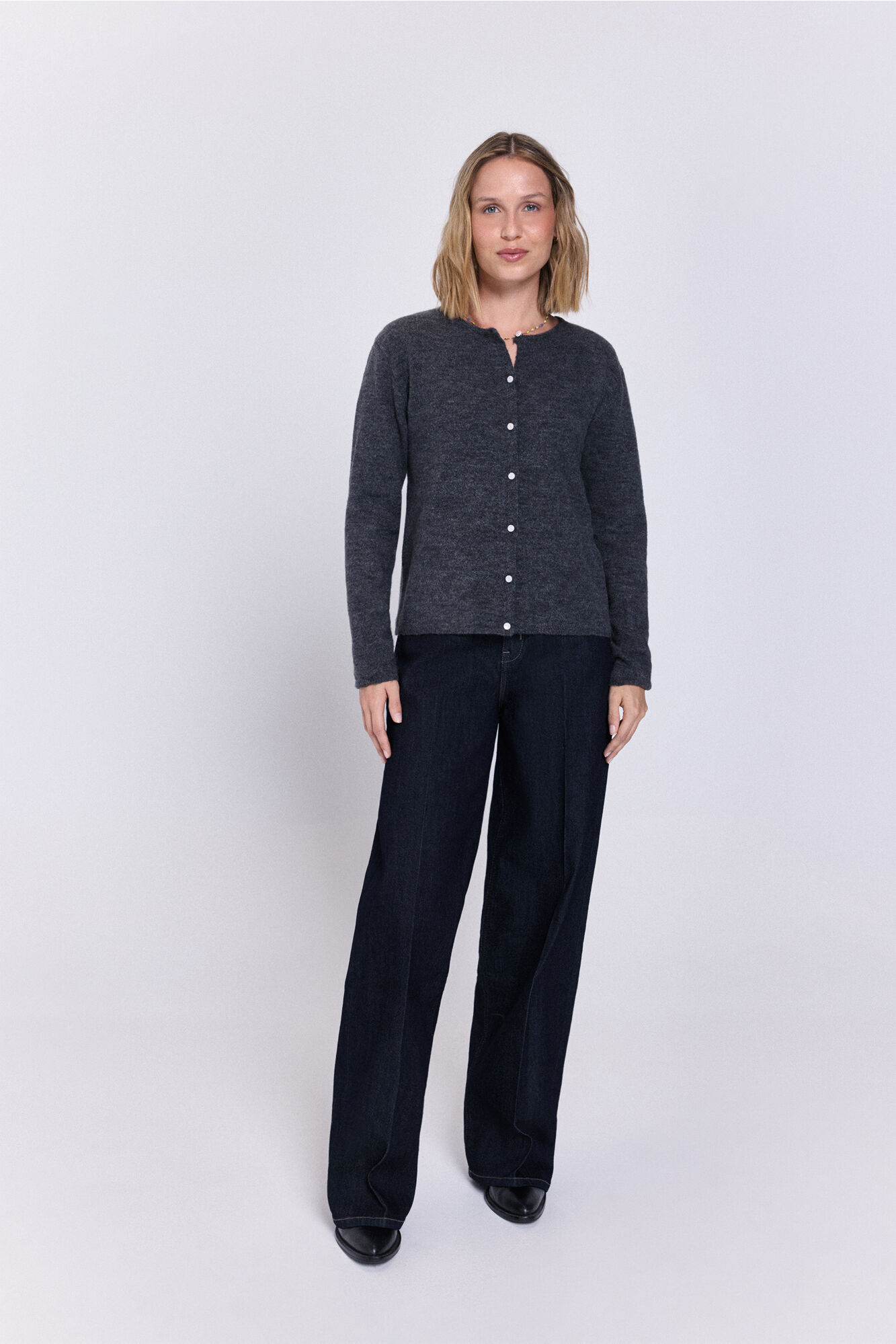 Milano C&aacute;rdigan de tejido con cierre de botones