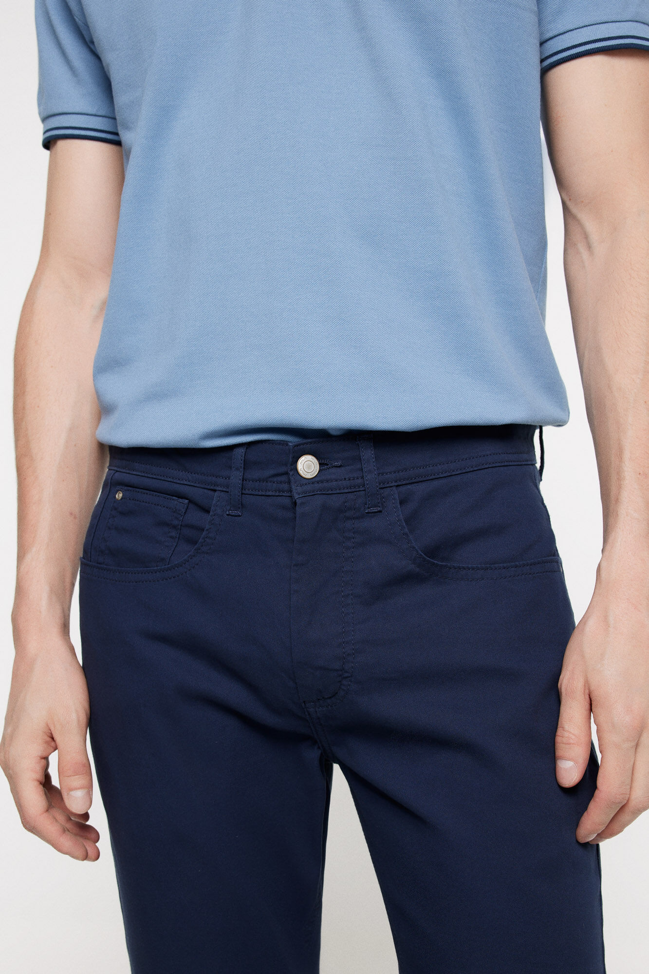 Milano Pantalon bolsillos finos. Navy