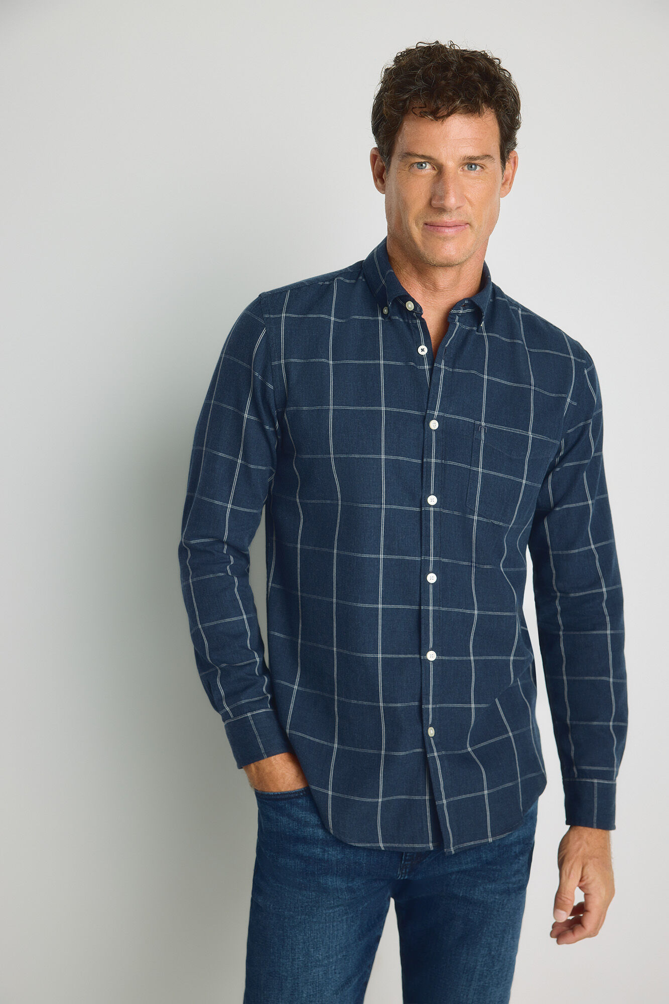 Milano Camisa de cuadros manga larga
