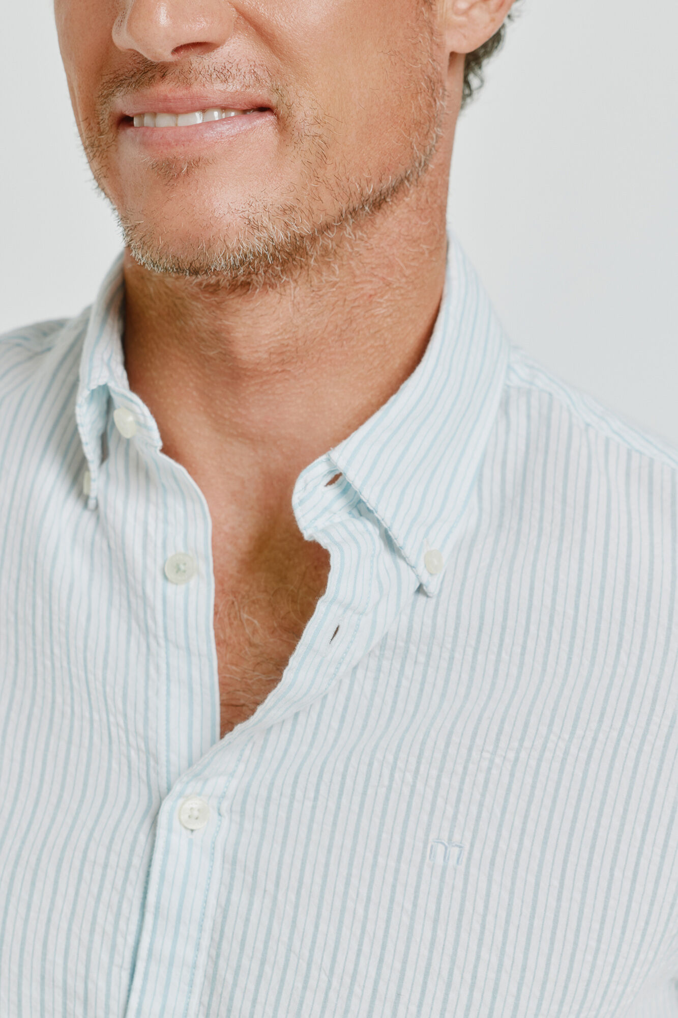 Milano Camisa de rayas manga larga Azul