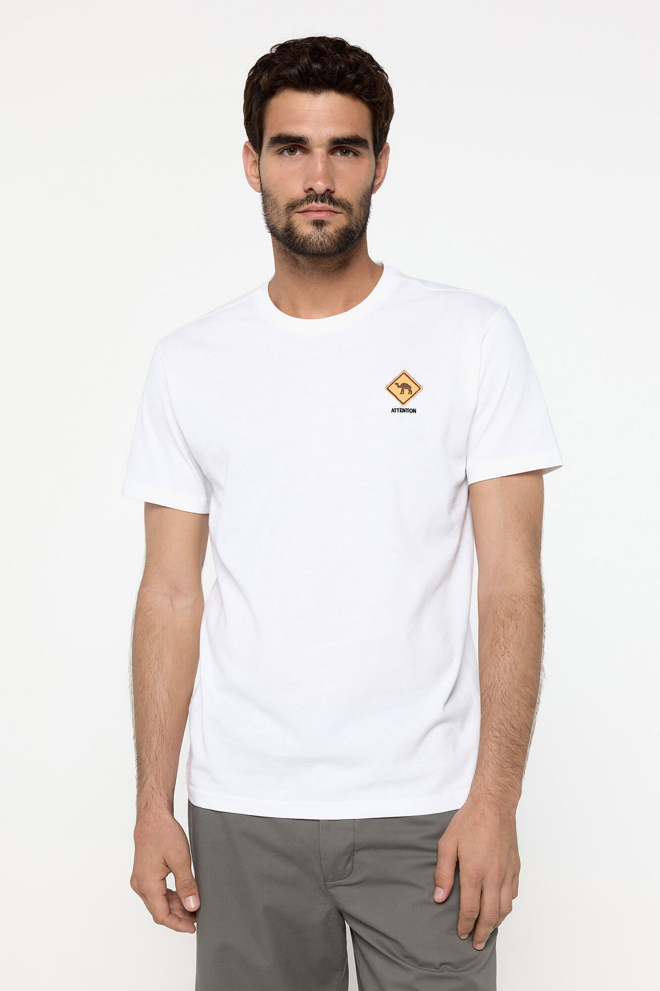 Milano Playera manga corta. 100% algod&oacute;n. Blanco