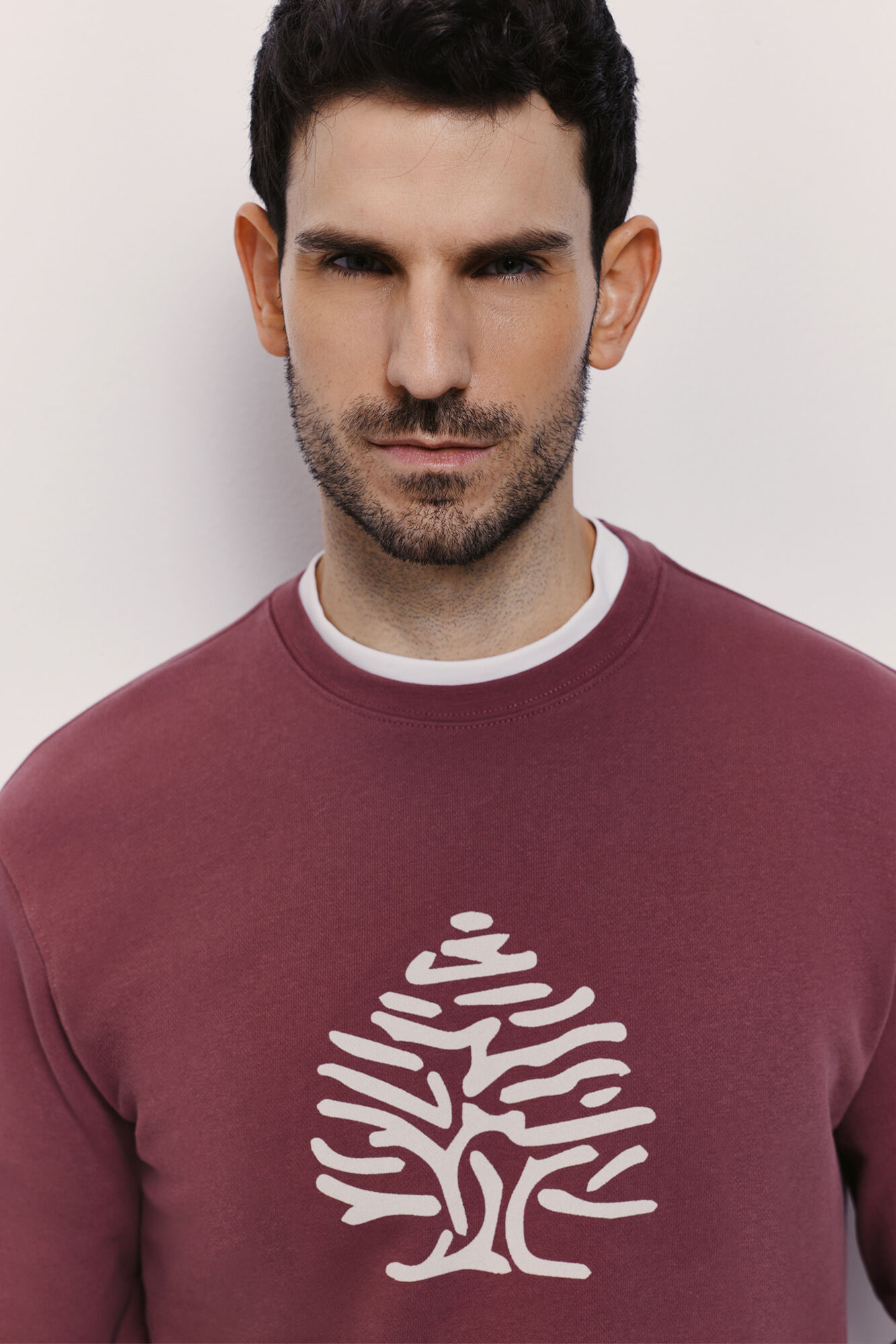 Springfield Sudadera cuello redondo con logo Vino