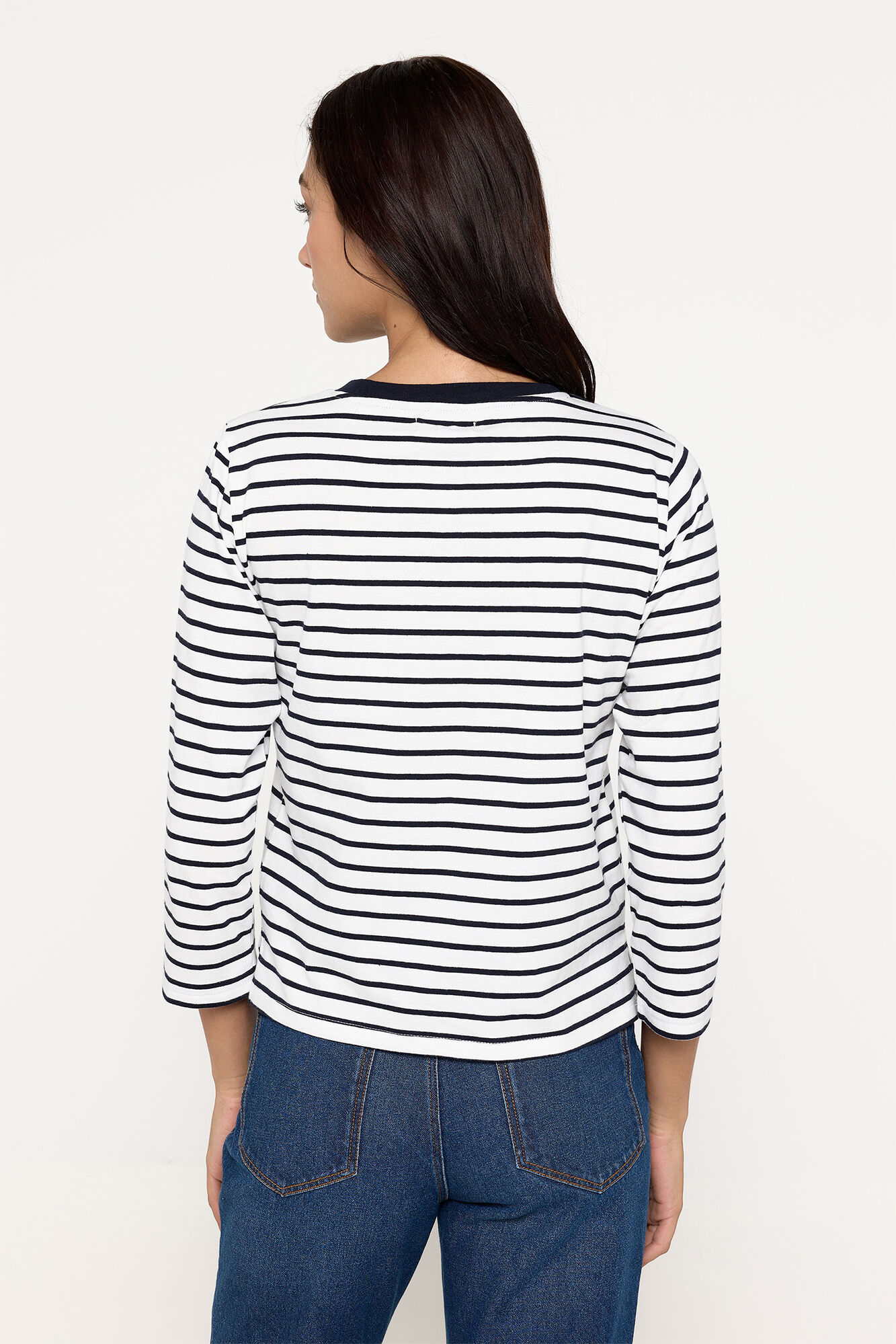 Milano Camiseta rayas tejido heavy cotton natural