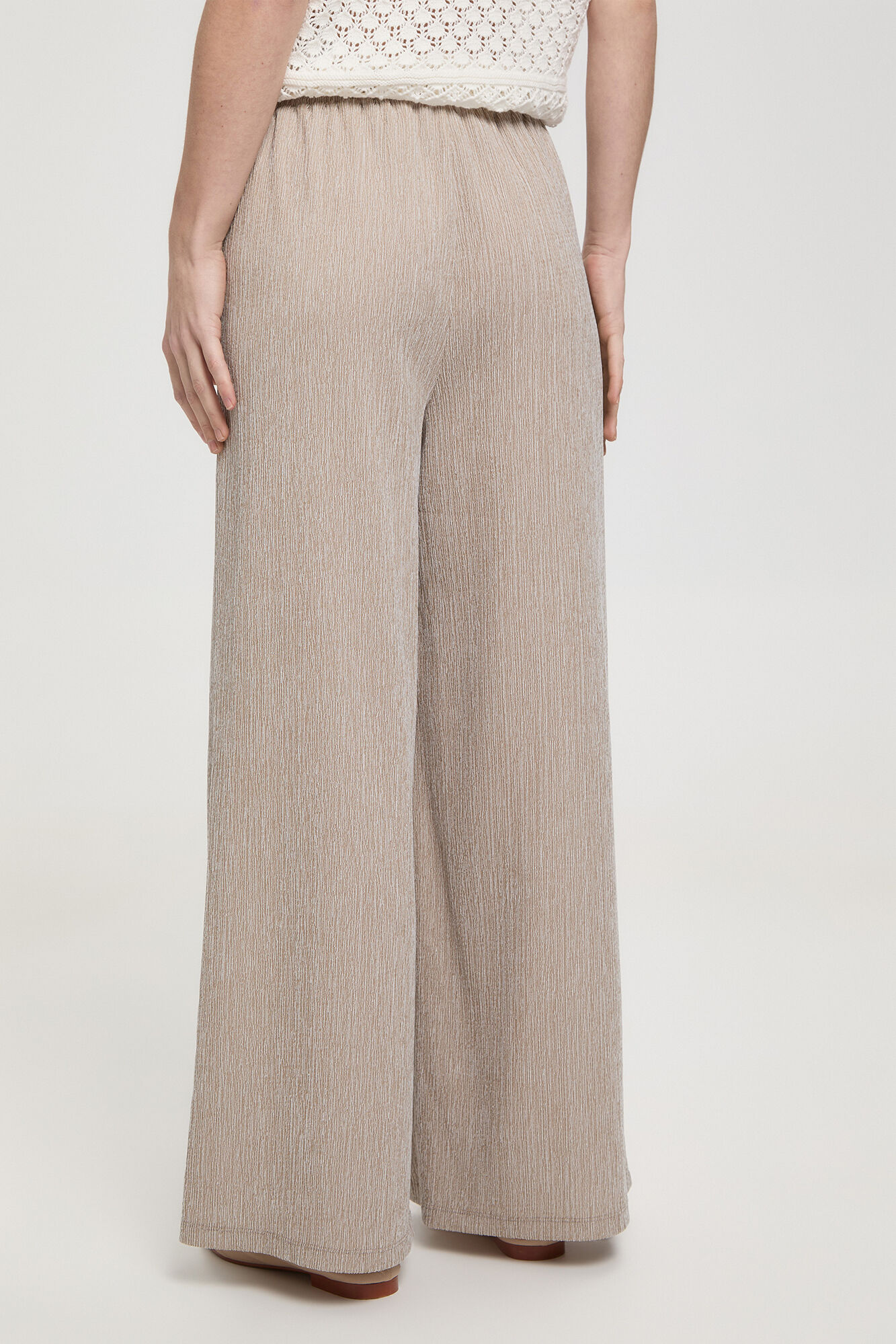 Milano Pantal&oacute;n ancho fluido Beige
