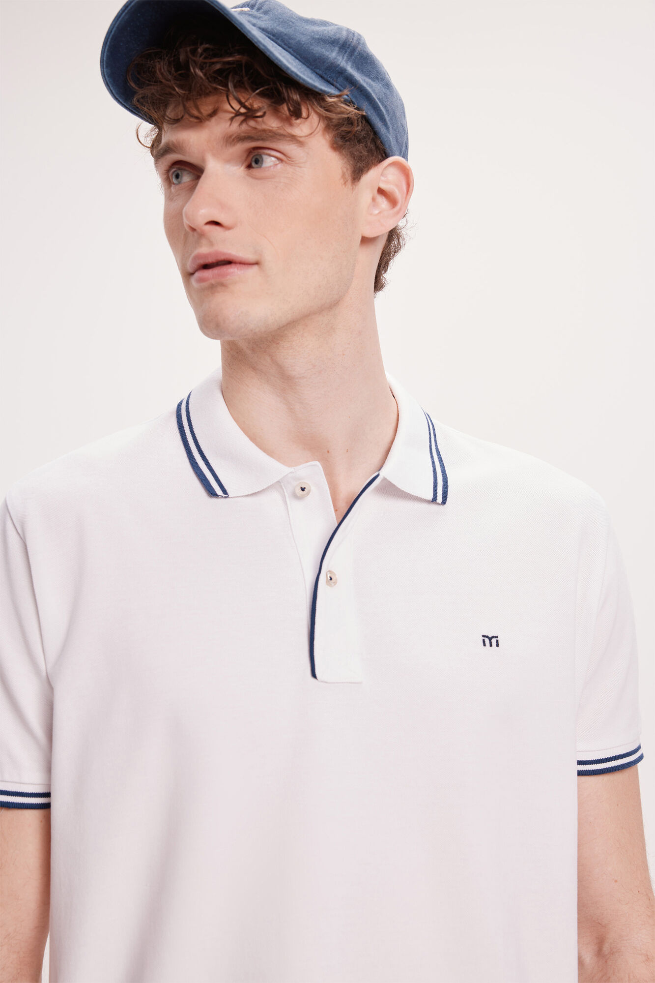 Milano Polo Tips Blanco