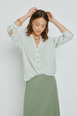 Milano Blusa de rayas Verde